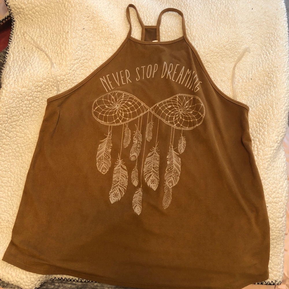suede halter top